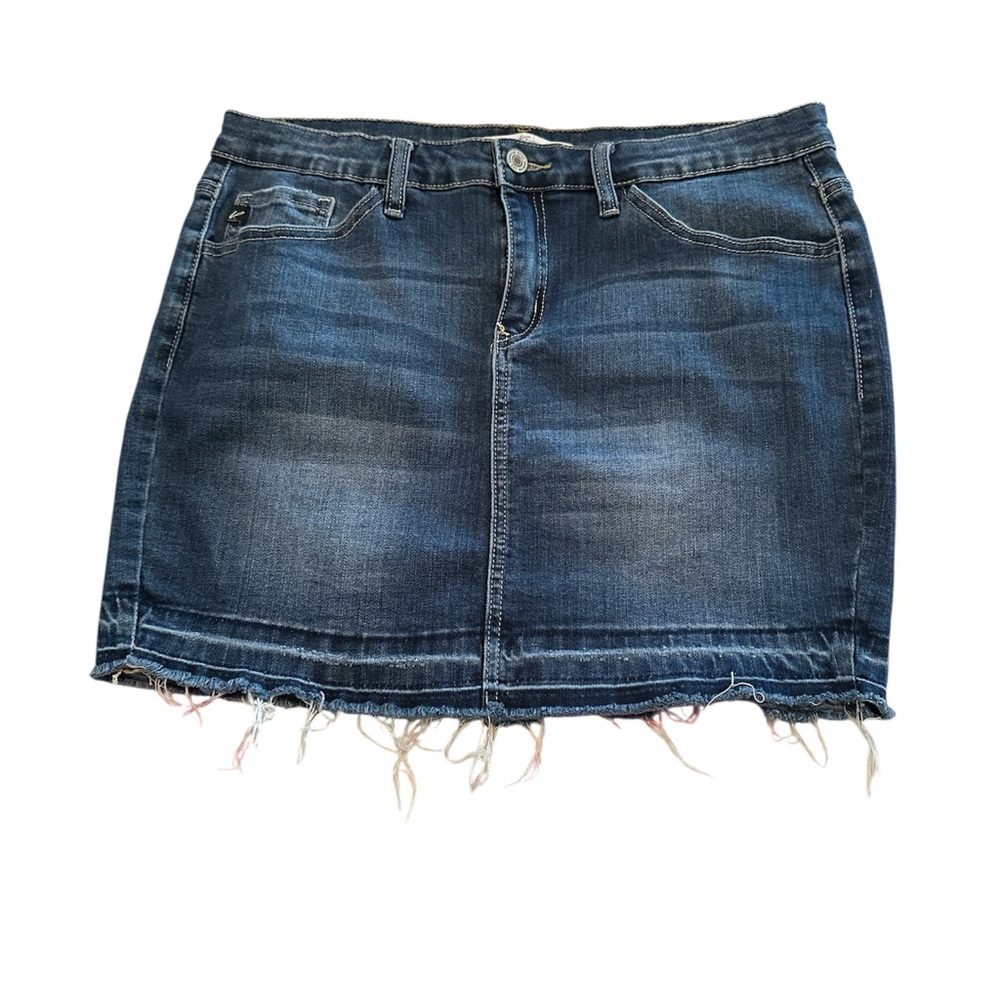 KanCan Frayed Denim Mini Skirt size 9/28